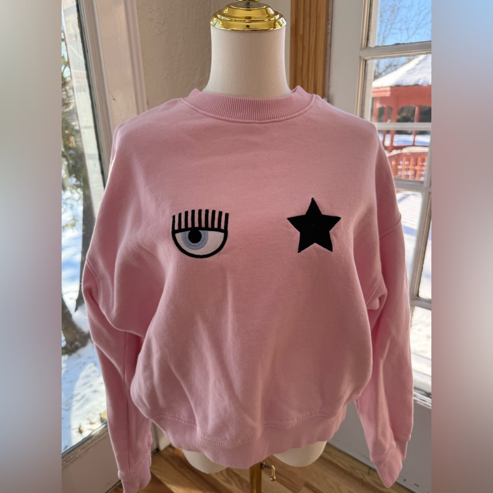 CHIARA FERRAGNI Excellent condition and cute sweatshirt color pink